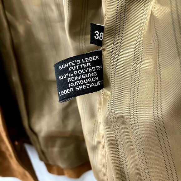 Caramel Brown Vegan Suede Blazer by Brigitte von Schönfels Size 38 (M) - Picture 7 of 7